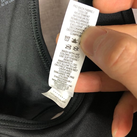 Nike Women's Victory Compression Sports Bra Black/White Size Small - Picture 8 of 9